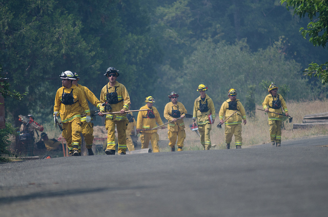 Hotshot Firefighters in Klamath National Forest